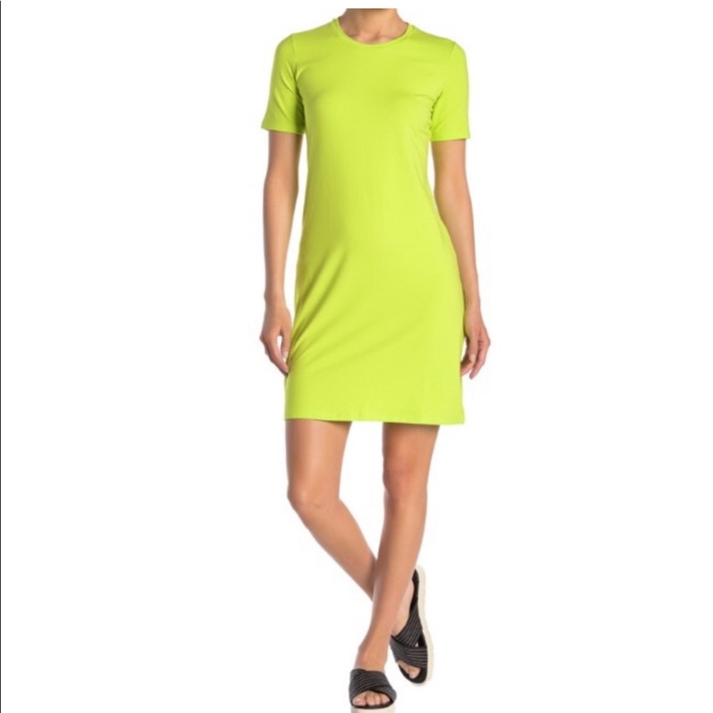 Theory Neon Green T-shirt Dress size P